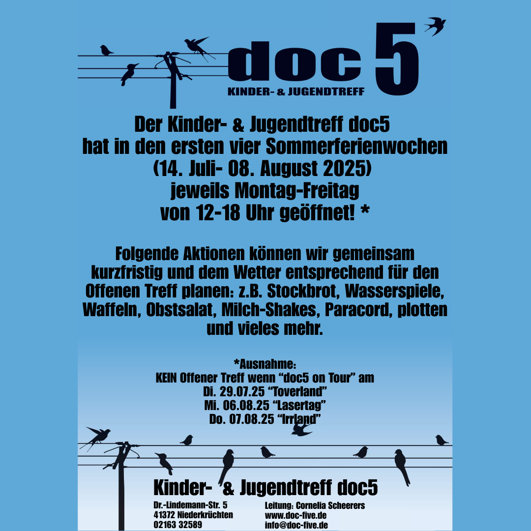 Ferienöffnung doc5 Sommer 2025