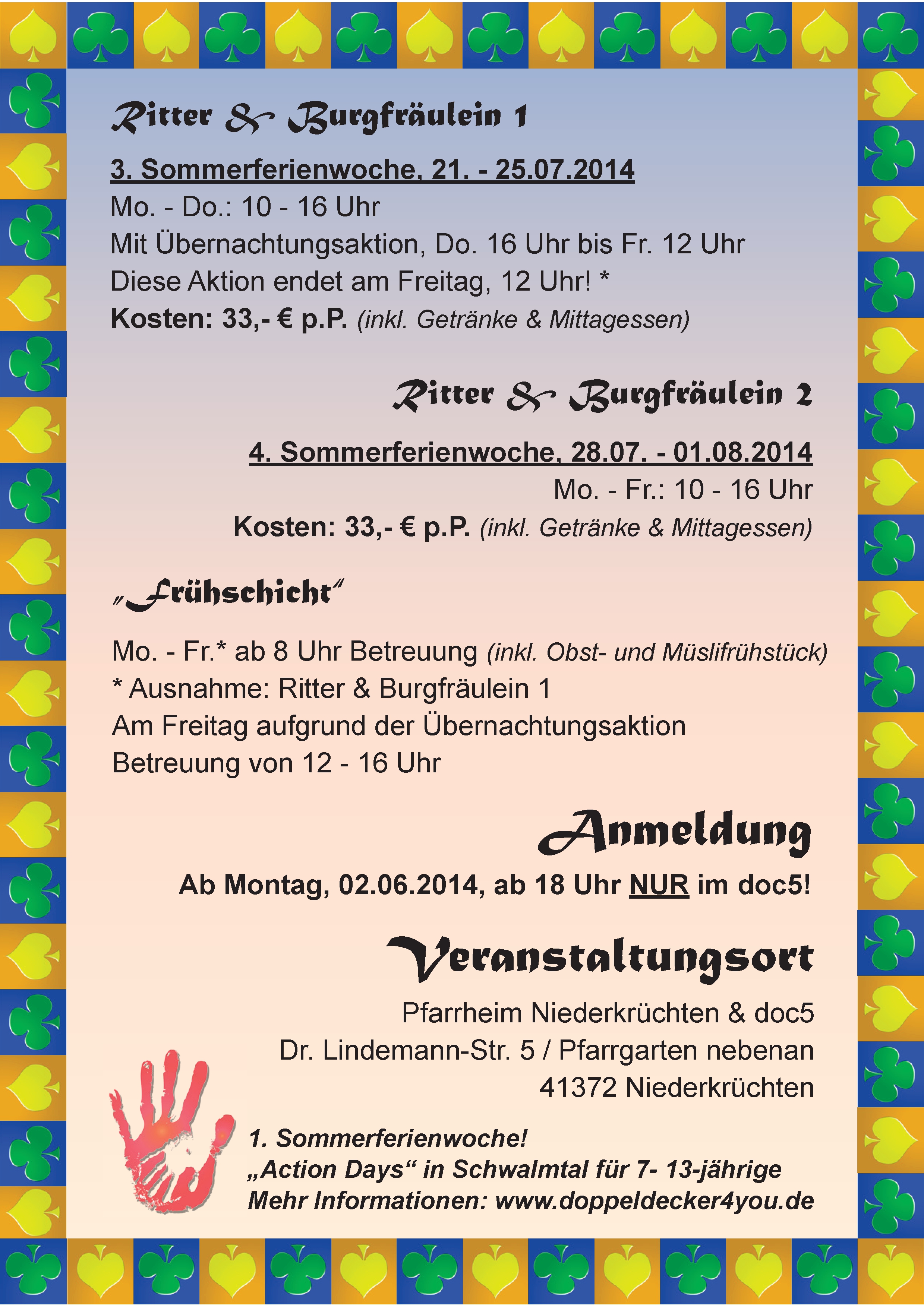 Ritter & Burgfräulein Flyer Seite2