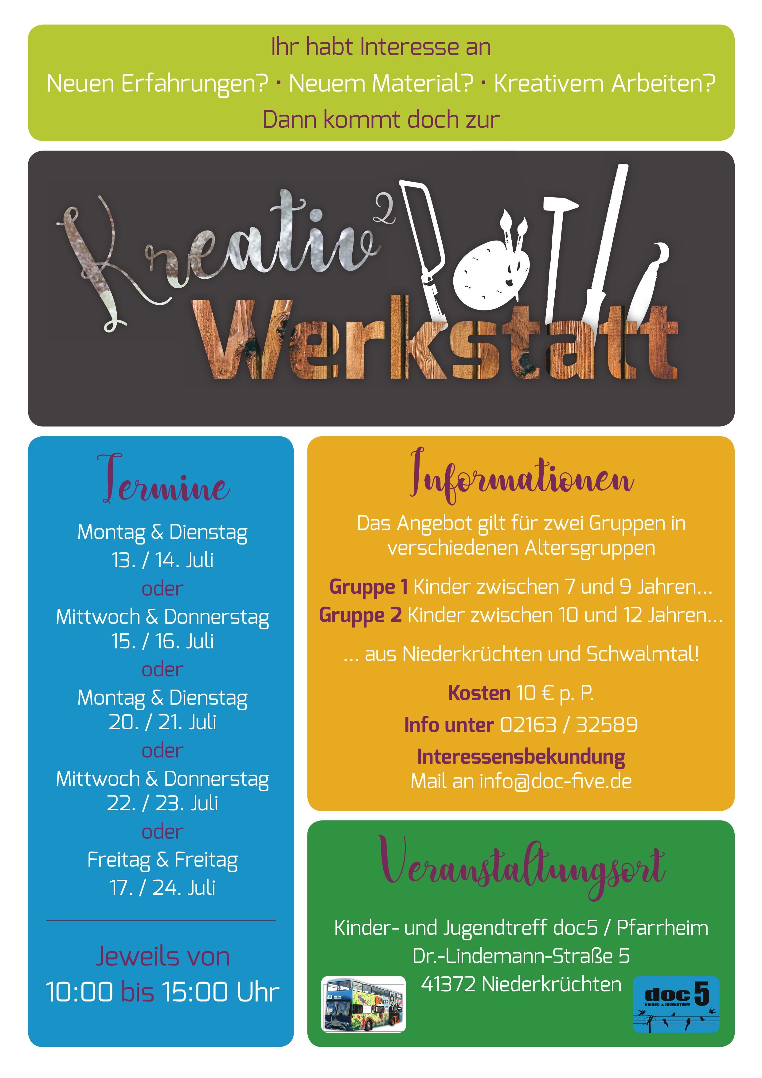 Flyer Kreativ2 Werkstatt