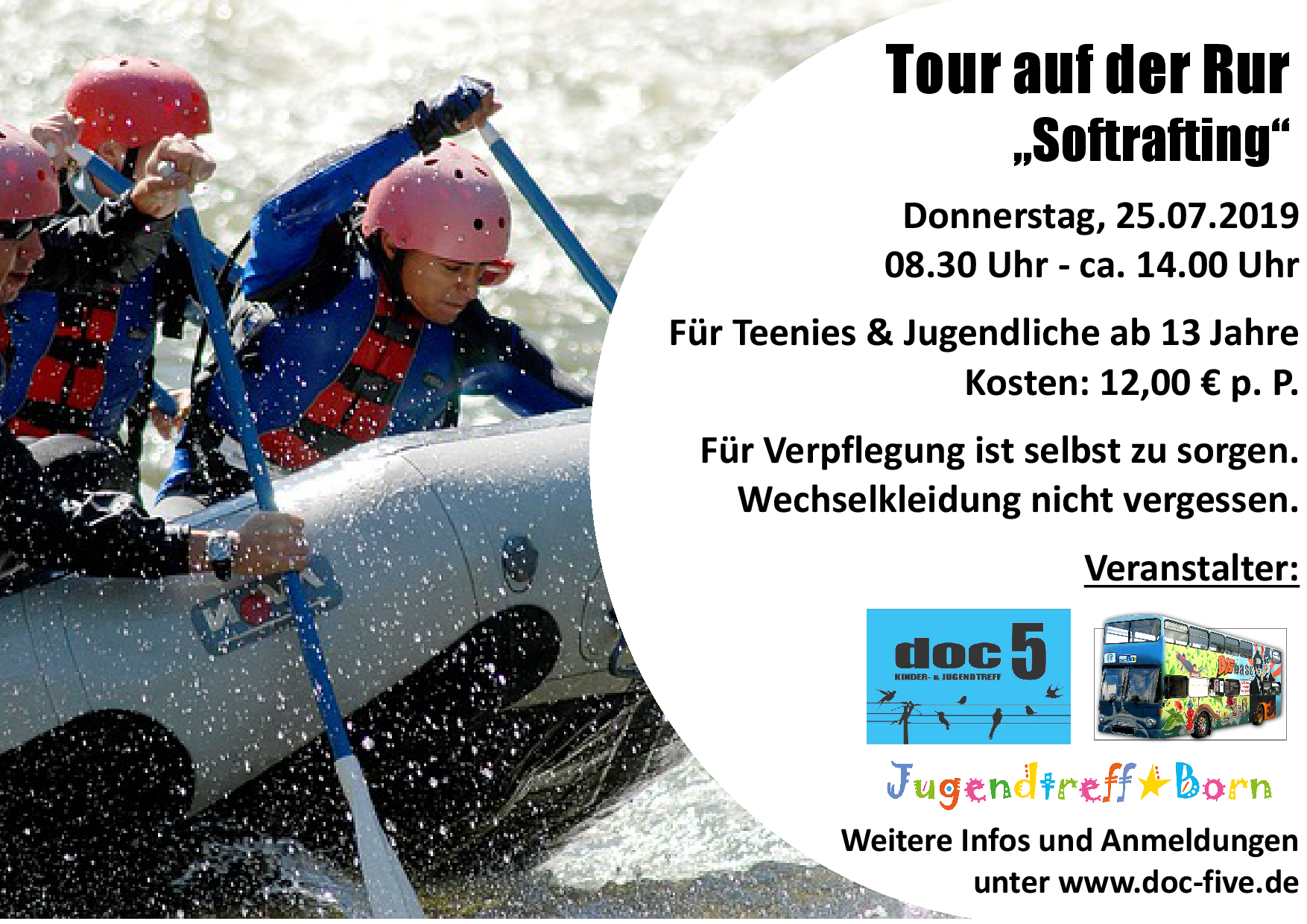 Plakat Tour auf der Rur